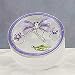 Glass Jewelry Trinket Box with Purple Butterly