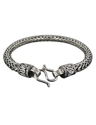 925 Silver 6mm Bali Wheat Bracelet 8.5"