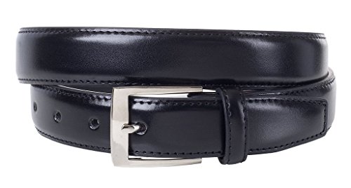 Sportoli® Mens Classic Genuine Leather Metal Buckle Uniform Casual or Dress Belt