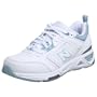 New Balance Women's WX855 Training Shoe,White/Blue,9.5 EEEE