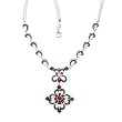 FOJO's Marcasite Ruby Flower Necklace