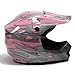 TMS® Youth Pink Dirt Bike ATV Motocross Helmet with Goggles and Gloves (Large)