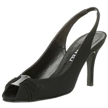 Vaneli Women's Pongo Sling Pump,Black Italian Fabric,8 M