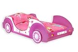 Traumhaftes Autobett BUTTERFLY Kinderbett BETT pink/rosa/weiss