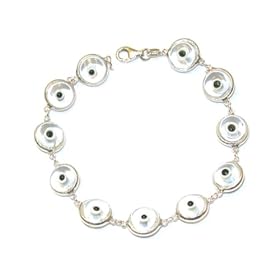 Clear Classic Lucky Eyes Glass Beads Bracelet