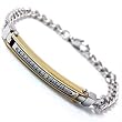 Stainless Steel Goldtone Crystal Bracelet Fashion Jewelry