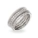 Eve's Addiction Stackable 4 Ring Set with Sterling Silver and CZ Bands