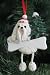 Maltese Dog Dangling/Wobbly Leg Christmas Ornament