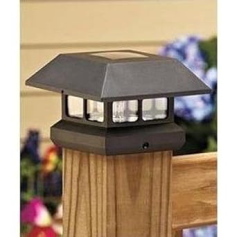 veranda 4x4 solar post cap black