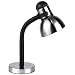 Lite Source LS-2530PS/BLK Henrik Metal Desk Lamp, Polished Steel/Black
