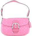 COACH SOHO Signature Flap Shoulder Bag in Peony / Pink #13113