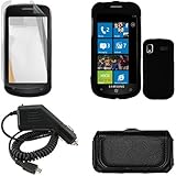 iNcido Brand Samsung Focus i917 Combo Rubber Black Protective Case Faceplat ....