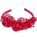 417vGCauEsL. SL75  Toddler Little Girls HOT PINK Floral HAIR BAND Flower Girl LITO Tiara