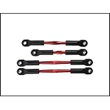 Alum Turnbuckle Camber Link Set (4), Red: RUS, STA by Traxxas