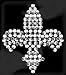 Me & My Big Ideas Rhinestone Word And Icon Stickers, Mini Fleur De Lis/crystal