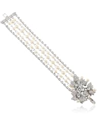 Nina Petite Pearl Floral Multi-Strand Bracelet, 7"