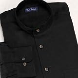 Banded Collar Solid Silk Sportshirt