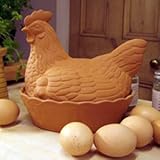 from Weston Mill Pottery Terracotta chicken egg storage basket