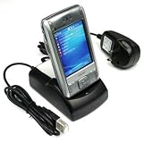 HTC Cingular 8125 PDA Smartphone USB Hot Sync Cradle Twin Desktop with Spare Battery Charger Slot