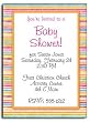 Orange Stripes Baby Shower Invitations