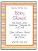 Orange Stripes Baby Shower Invitations