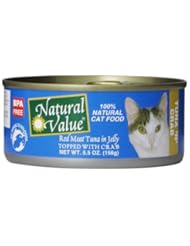 Pet Products: Natural Value Red Meat Tuna in Jelly Topped with Crab Cat Food, 5.5 Ounce Cans (Pack of 24) - Natural Value