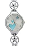 Renos - Montre Femme - Quartz - Acier inoxydable - Motifs ??toiles/c?urs bleus