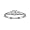 10k White Gold Round White Topaz And Diamond Ring (Size 4.5)
