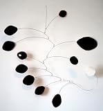 Black Modern Art Mobile - Calder Inspired - mid-century cool retro sculpture