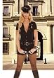 Officer Arrest Me- 4 Pc. Costume Includes Button Front Dress With Detachable Belt, Vinyl Hat And Handcuffs.