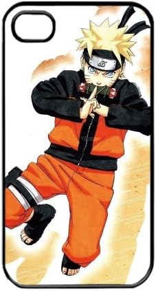 Naruto Manga Anime Comic Uzumaki Naruto Apple iPhone 4 / 4s TPU Soft Black or White case (Black)