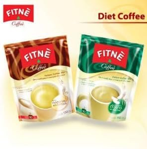 2 Mixed Flavors Fitne Diet 4 in 1 Instant Coffee Amazing of Thailand