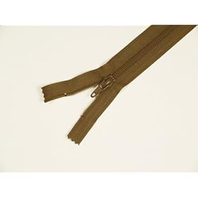 Fermeture �clair, spirale de plastique 2mm, marron, 40cm