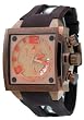 Adee Kaye #AK7115-MIPBR Men's Persona Collection Polyurethane Strap Chronograph Watch