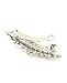 Women's Rhinestone Metal Hair Barrette Clip Hair Pin Antique Silver IMB2141