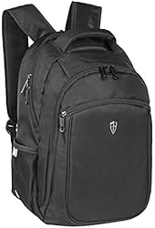 Victoriatourist V6003 Laptop Backpack College Bookbag Business Travel Nylon Rucksack for Men Women Fits Macbook Pro / Most 15.6 Inch Laptops, Black