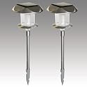 2 Balises Solaires 10 Leds Multicolores