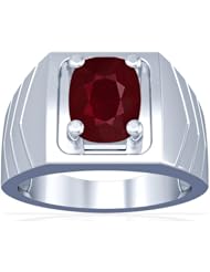 Platinum Cushion Cut Ruby Solitaire Ring