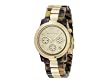 MICHAEL Michael Kors Women's Chronograph Goldtone Mixed Metal and Tortoise Acrylic Bracelet Watch