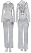 ROMEO & JULIET COUTURE Rhinestone Embellished Velour Active Set (Grey)