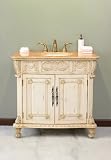 38 Casablanca LS-1013 Single Sink Bathroom Vanity, Antique Ivory