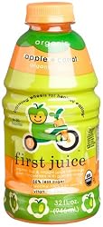 First Juice Organic Apple + Carrot, 32 Ounce Bottles (Pack of 6)
