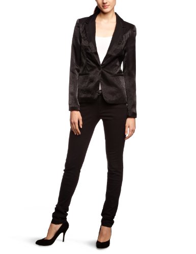 Damen Blazer 15071295 VISUAL WVN LS BLAZER WW Gr. 34 XS Schwarz BLACK Damen Blazer 15071295 VISUAL WVN LS BLAZER WW Gr. 34 XS Schwarz BLACK