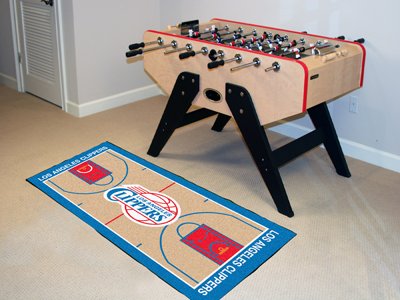 LOS ANGELES CLIPPERS 22x44 BASKETBALL CARPET RUNNER RUG