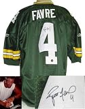 Brett Favre Autographed/Hand Signed Green Bay Packers Authentic Reebok Green Jersey- Favre Hologram
