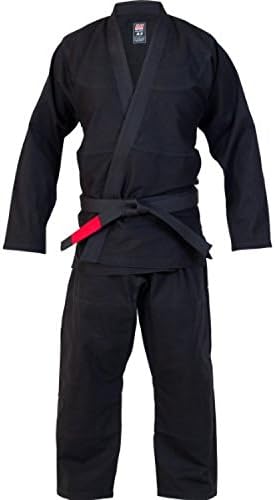 BJJ Sports Pearl Weave Blank Gi (A1, Black)