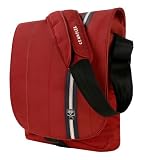 Crumpler - Beefy Pocket - Sacoche en cuir pour Ordinateur Portable 13" - Rouge/Noir