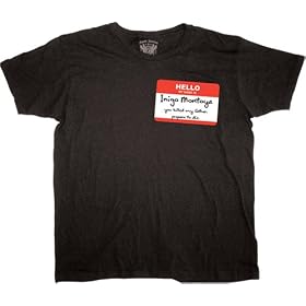 The Princess Bride Hello My Name Is Inigo Montoya Badge Black T-Shirt Tee