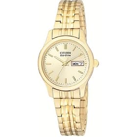 Citizen Women’s Eco-Drive Flexible Band Gold-Tone Watch #EW3152-95P thumbnail