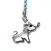 Cell Phone / Camera Charm Strap Beautiful Blue Diamond Cutesy Dog